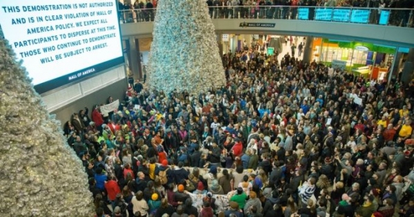 At the #BlackLivesMatter protest at the Mall of America on December 20, 2014. 