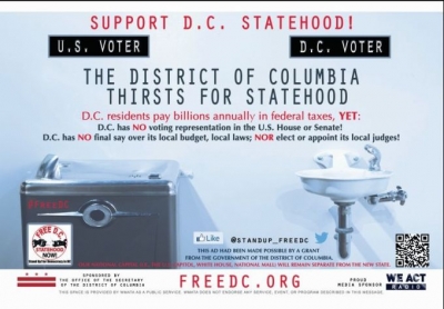 First Subway Ads for D.C. Statehood Now Appear in Five Metrorail Stations