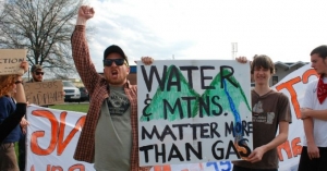 West Virginians protest fracking in their state.